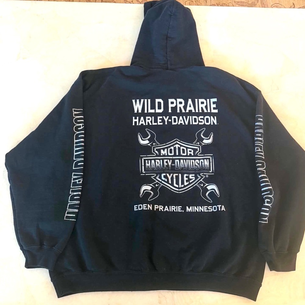 Harley-Davidson Collectible Wild Prairie MN Hoodie Black Mens XL Pullover